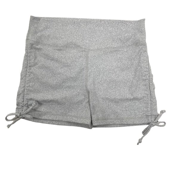 Zyia Active Booty Shorts Scrunch Gray Athletic Nylon Blend‎ Women's Large - Picture 3 of 7